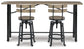 Lesterton Counter Height Dining Table and 2 Barstools at Walker Mattress and Furniture Locations in Cedar Park and Belton TX.