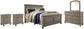 Lettner California King Panel Bed with Mirrored Dresser and 2 Nightstands at Walker Mattress and Furniture Locations in Cedar Park and Belton TX.