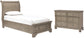 Lettner Twin Sleigh Bed with Dresser at Walker Mattress and Furniture Locations in Cedar Park and Belton TX.