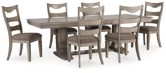 Lexorne Dining Table and 6 Chairs at Walker Mattress and Furniture Locations in Cedar Park and Belton TX.