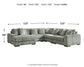 Lindyn 5-Piece Sectional with Ottoman at Walker Mattress and Furniture Locations in Cedar Park and Belton TX.