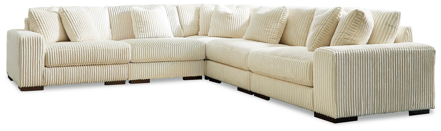 Lindyn 5-Piece Sectional with Ottoman at Walker Mattress and Furniture Locations in Cedar Park and Belton TX.