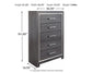 Lodanna Five Drawer Chest at Walker Mattress and Furniture Locations in Cedar Park and Belton TX.