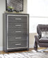 Lodanna Five Drawer Chest at Walker Mattress and Furniture Locations in Cedar Park and Belton TX.