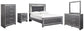 Lodanna Full Panel Bed with Mirrored Dresser, Chest and Nightstand at Walker Mattress and Furniture Locations in Cedar Park and Belton TX.