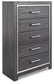 Lodanna Full Panel Bed with Mirrored Dresser, Chest and Nightstand at Walker Mattress and Furniture Locations in Cedar Park and Belton TX.