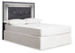 Lodanna King/California King Upholstered Panel Headboard with Mirrored Dresser at Walker Mattress and Furniture Locations in Cedar Park and Belton TX.