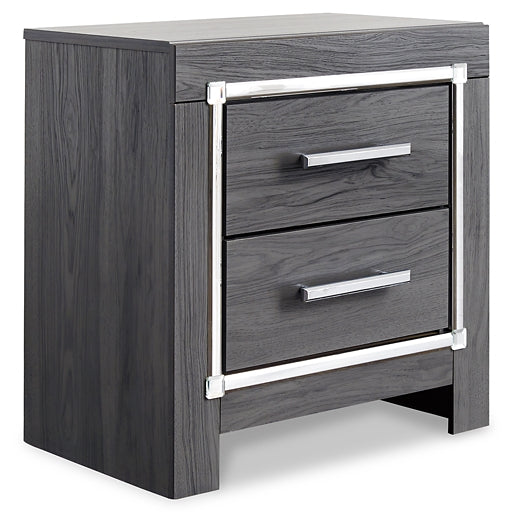 Lodanna Two Drawer Night Stand at Walker Mattress and Furniture Locations in Cedar Park and Belton TX.