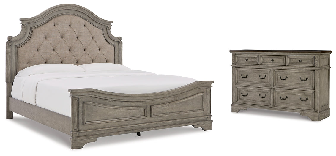 Lodenbay California King Panel Bed with Dresser at Walker Mattress and Furniture Locations in Cedar Park and Belton TX.
