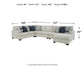 Lowder 5-Piece Sectional with Ottoman at Walker Mattress and Furniture Locations in Cedar Park and Belton TX.