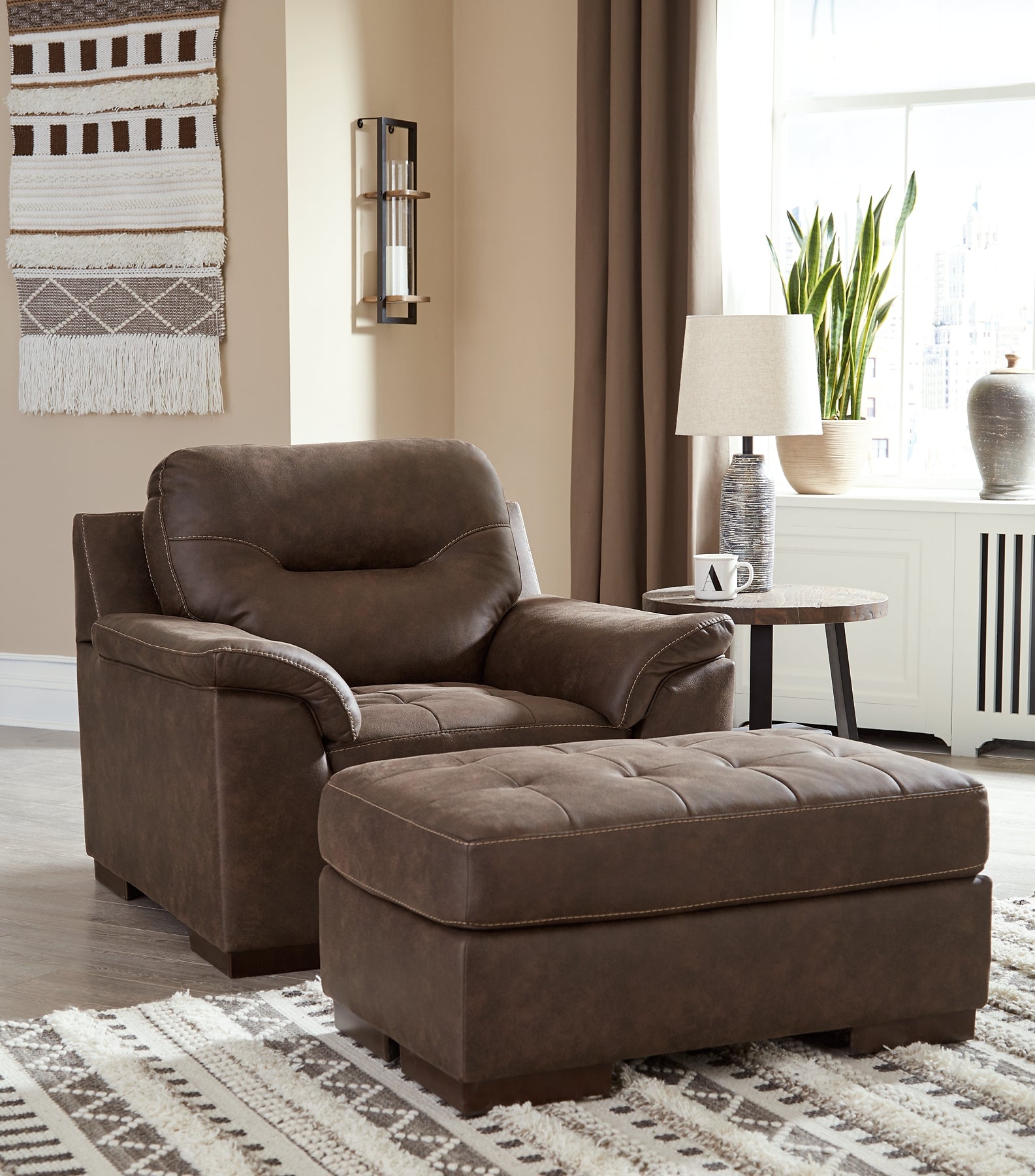 Maderla Chair and Ottoman at Walker Mattress and Furniture Locations in Cedar Park and Belton TX.