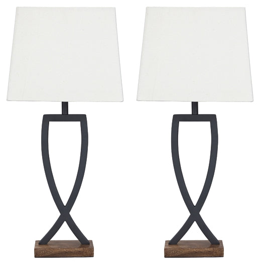 Makara Metal Table Lamp (2/CN) at Walker Mattress and Furniture Locations in Cedar Park and Belton TX.