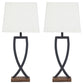 Makara Metal Table Lamp (2/CN) at Walker Mattress and Furniture Locations in Cedar Park and Belton TX.