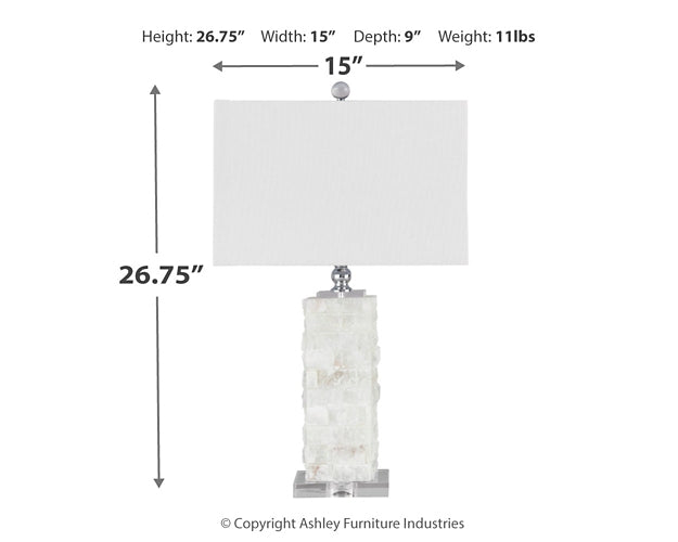 Malise Alabaster Table Lamp (1/CN) at Walker Mattress and Furniture Locations in Cedar Park and Belton TX.