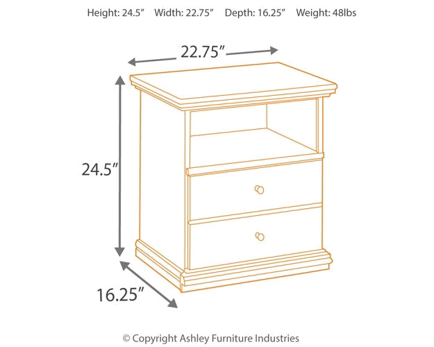 Maribel One Drawer Night Stand at Walker Mattress and Furniture Locations in Cedar Park and Belton TX.
