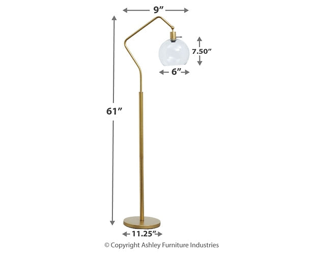 Marilee Metal Floor Lamp (1/CN) at Walker Mattress and Furniture Locations in Cedar Park and Belton TX.