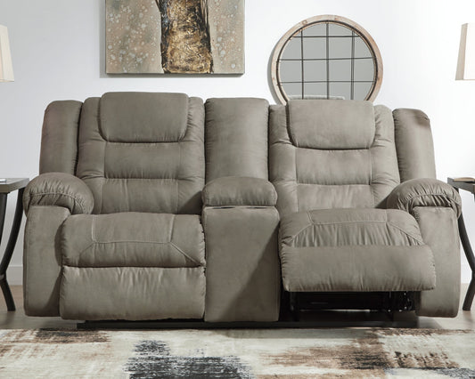 McCade DBL Rec Loveseat w/Console at Walker Mattress and Furniture Locations in Cedar Park and Belton TX.