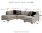 Megginson 2-Piece Sectional with Chair and Ottoman at Walker Mattress and Furniture Locations in Cedar Park and Belton TX.