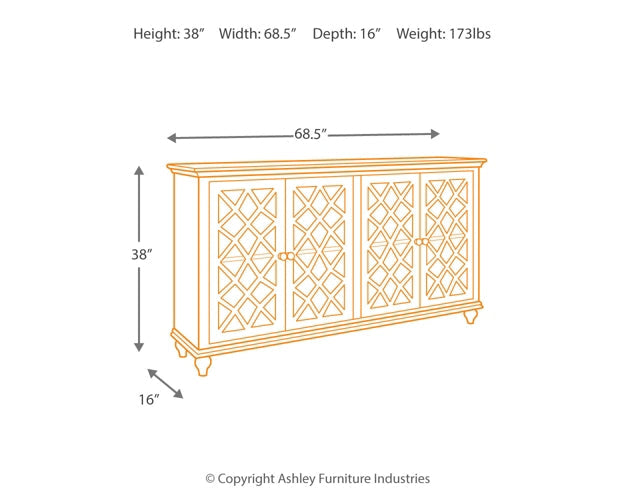 Mirimyn Accent Cabinet at Walker Mattress and Furniture Locations in Cedar Park and Belton TX.