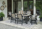 Mount Valley Outdoor Dining Table and 6 Chairs at Walker Mattress and Furniture Locations in Cedar Park and Belton TX.