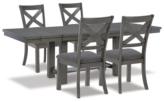 Myshanna Dining Table and 4 Chairs at Walker Mattress and Furniture Locations in Cedar Park and Belton TX.