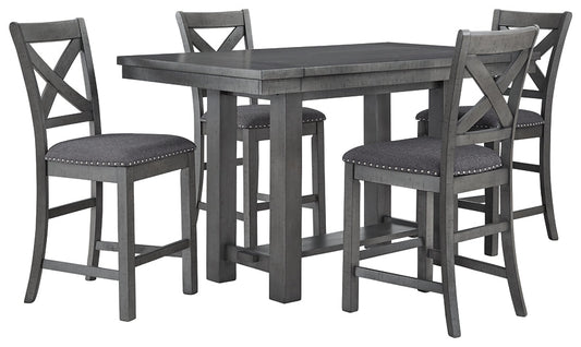 Myshanna Dining Table and 4 Chairs at Walker Mattress and Furniture Locations in Cedar Park and Belton TX.