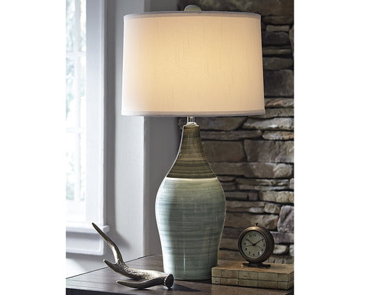 Niobe Ceramic Table Lamp (2/CN) at Walker Mattress and Furniture Locations in Cedar Park and Belton TX.