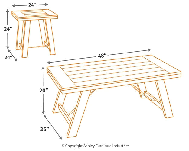 Noorbrook Occasional Table Set (3/CN) at Walker Mattress and Furniture Locations in Cedar Park and Belton TX.