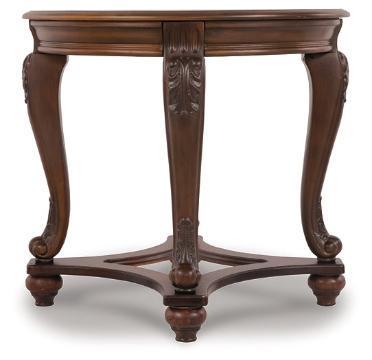 Norcastle Round End Table at Walker Mattress and Furniture Locations in Cedar Park and Belton TX.