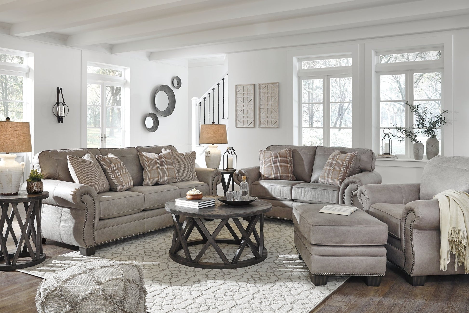 Olsberg Sofa, Loveseat, Chair and Ottoman at Walker Mattress and Furniture Locations in Cedar Park and Belton TX.
