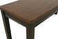 Owingsville Dining Table and 4 Chairs and Bench at Walker Mattress and Furniture Locations in Cedar Park and Belton TX.