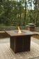 Paradise Trail Square Bar Table w/Fire Pit at Walker Mattress and Furniture Locations in Cedar Park and Belton TX.