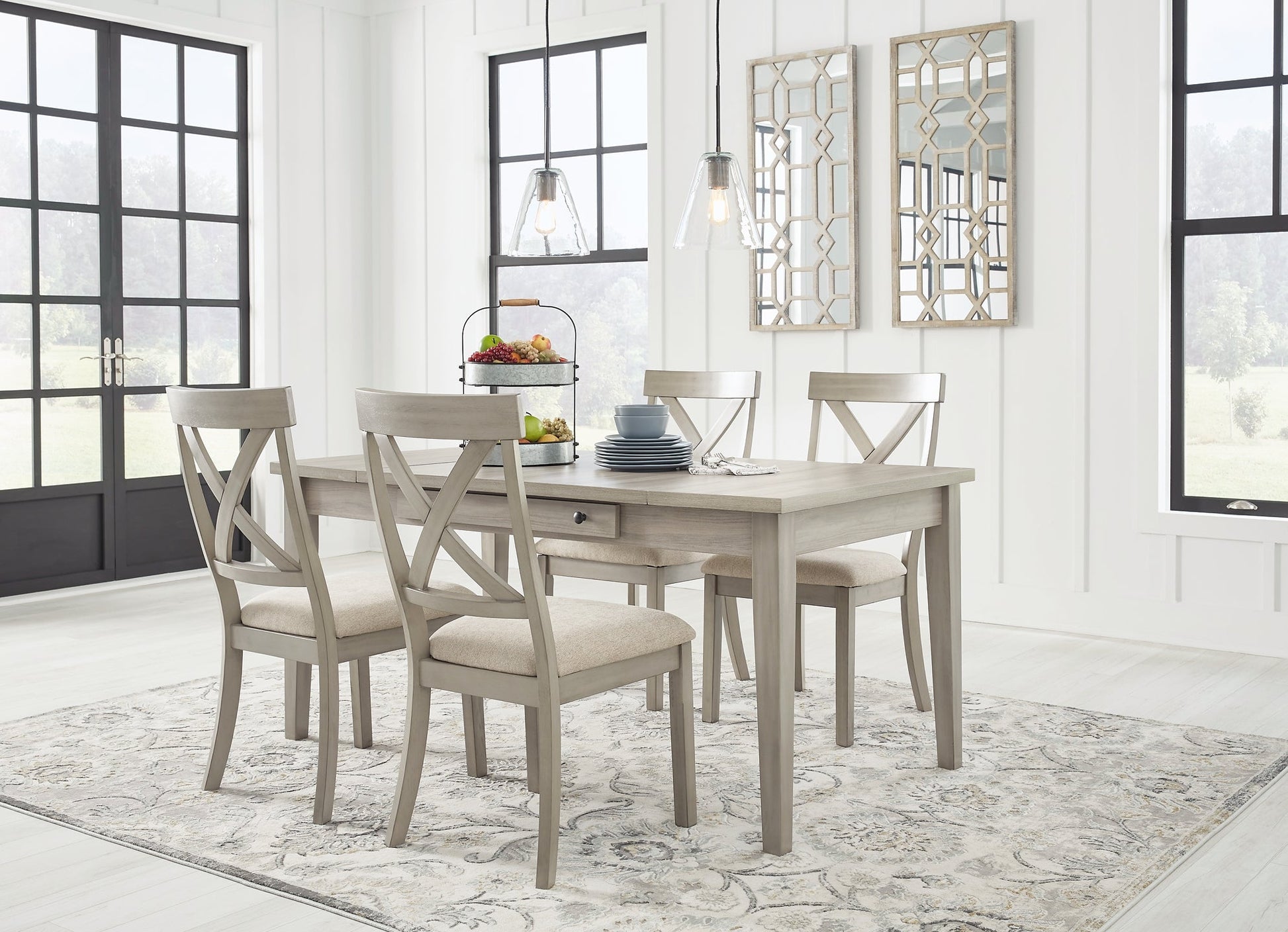 Parellen Dining Table and 4 Chairs at Walker Mattress and Furniture Locations in Cedar Park and Belton TX.