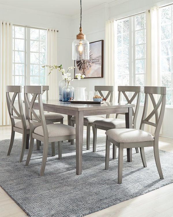 Parellen Dining Table and 6 Chairs at Walker Mattress and Furniture Locations in Cedar Park and Belton TX.