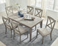 Parellen Dining Table and 6 Chairs at Walker Mattress and Furniture Locations in Cedar Park and Belton TX.