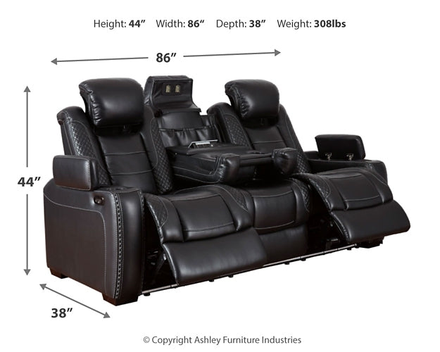 Party Time PWR REC Sofa with ADJ Headrest at Walker Mattress and Furniture Locations in Cedar Park and Belton TX.