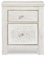 Paxberry King Panel Bed with Mirrored Dresser, Chest and Nightstand at Walker Mattress and Furniture Locations in Cedar Park and Belton TX.