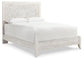 Paxberry Queen Panel Bed with Mirrored Dresser and Chest at Walker Mattress and Furniture Locations in Cedar Park and Belton TX.