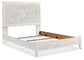 Paxberry Queen Panel Bed with Mirrored Dresser and Chest at Walker Mattress and Furniture Locations in Cedar Park and Belton TX.