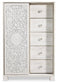 Paxberry Queen Panel Bed with Mirrored Dresser and Chest at Walker Mattress and Furniture Locations in Cedar Park and Belton TX.