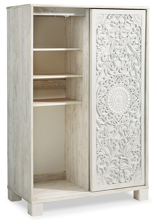 Paxberry Queen Panel Bed with Mirrored Dresser and Chest at Walker Mattress and Furniture Locations in Cedar Park and Belton TX.