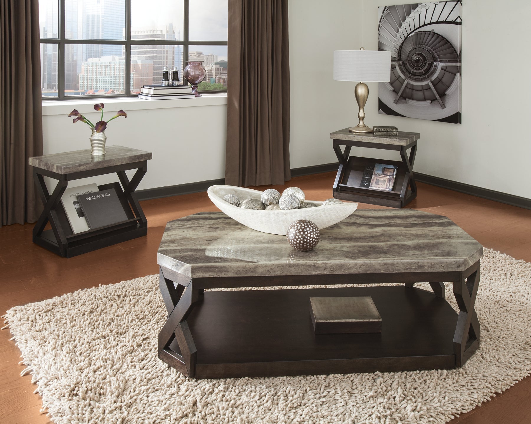 Radilyn Occasional Table Set (3/CN) at Walker Mattress and Furniture Locations in Cedar Park and Belton TX.