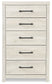 Cambeck King Panel Bed with 4 Storage Drawers with Mirrored Dresser, Chest and Nightstand