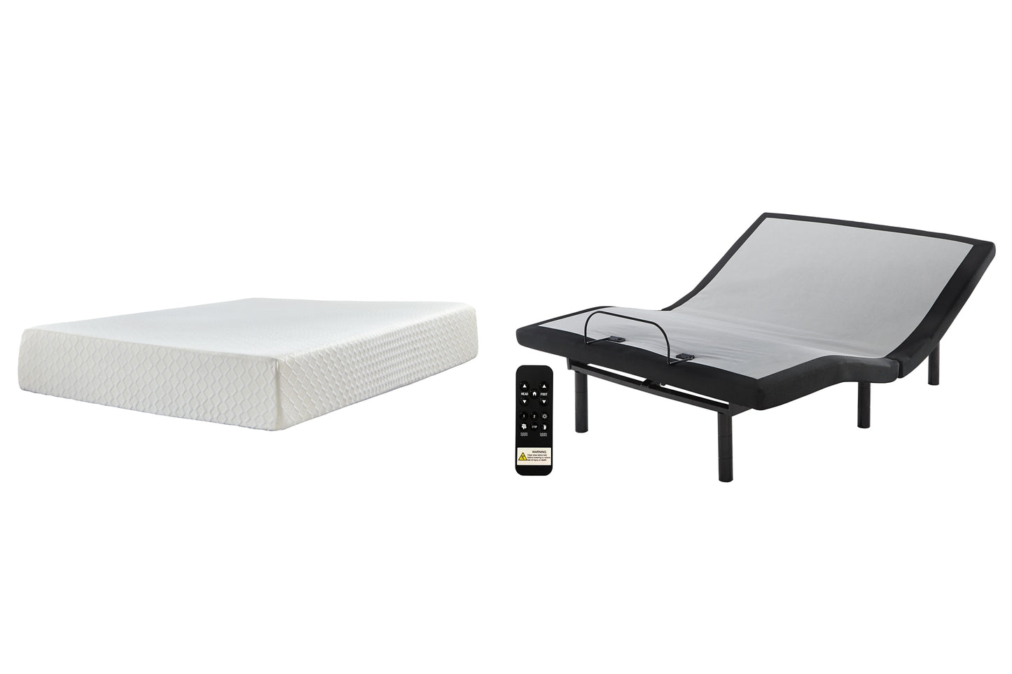 Chime 12 Inch Memory Foam Mattress with Adjustable Base