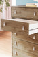 Aprilyn Queen Bookcase Headboard with Dresser, Chest and 2 Nightstands