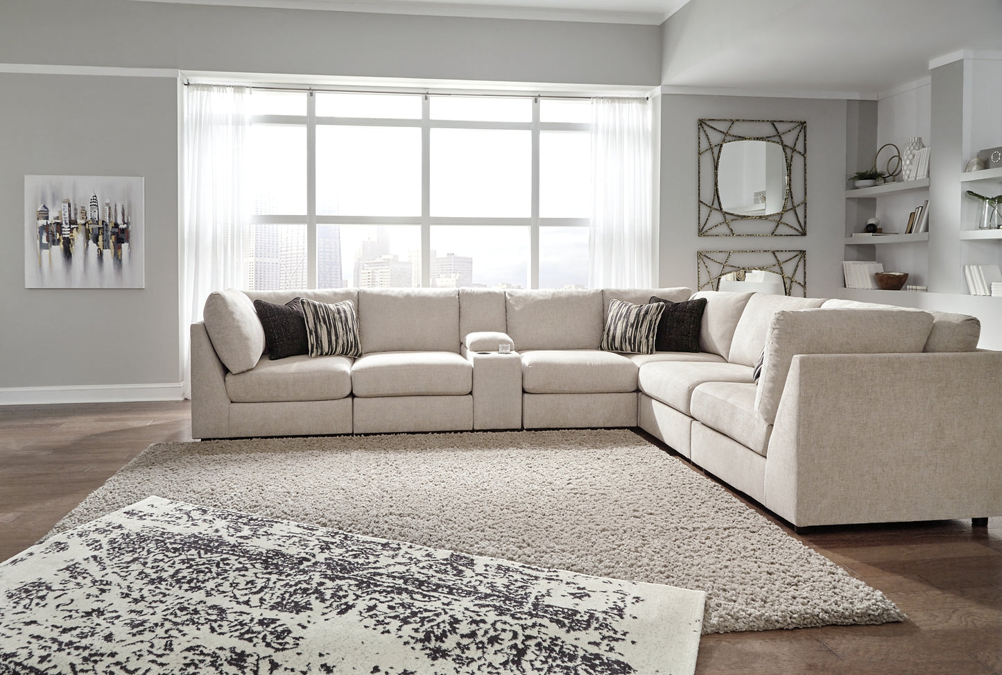 Kellway 7-Piece Sectional with Ottoman