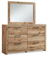 Hyanna Twin Panel Bed with Mirrored Dresser, Chest and 2 Nightstands