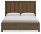 Cabalynn California King Panel Bed with Storage with Mirrored Dresser, Chest and Nightstand